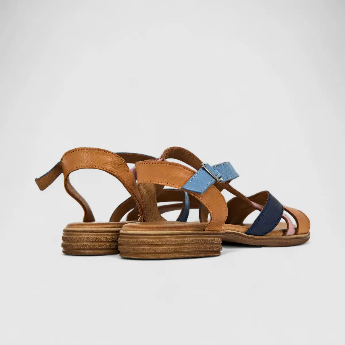 Dimato Ladies Leather Comfort Sandal 002.7029-1 Multi DS234 - Image 3