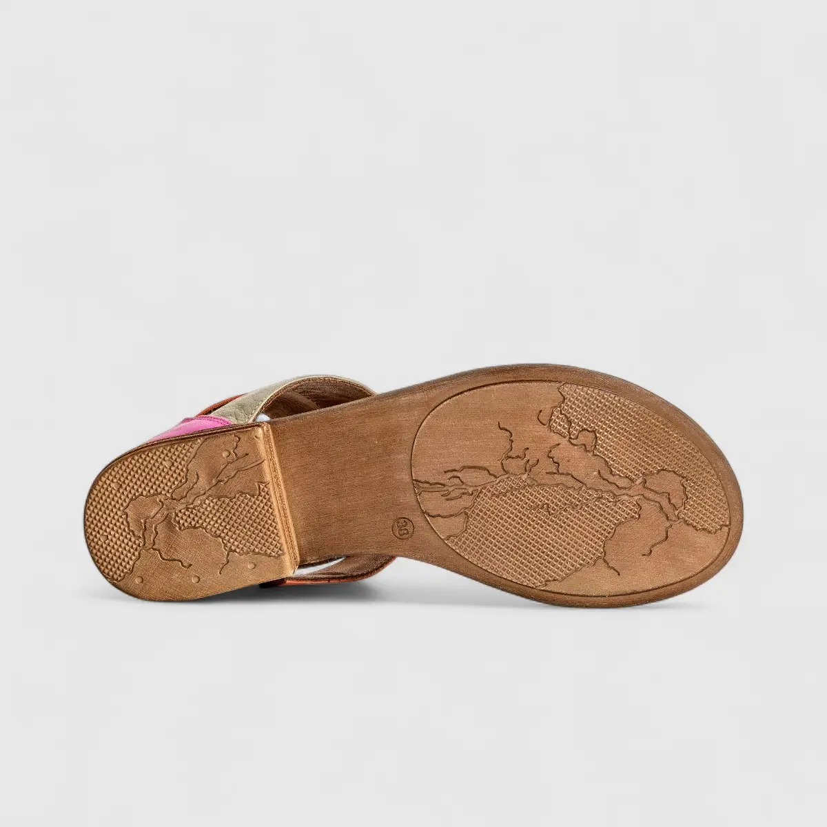 Dimato Ladies Leather Comfort Sandal 002.8548 Multi DS232 - Image 4
