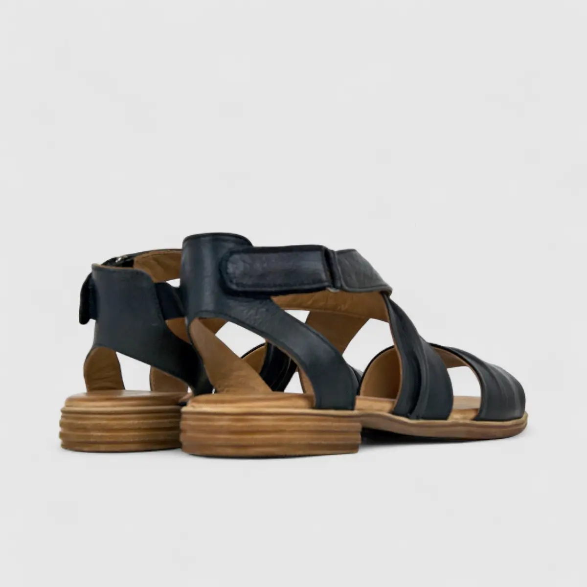 Dimato Ladies Leather Comfort Sandal 002.8617 Black DS233 - Image 3