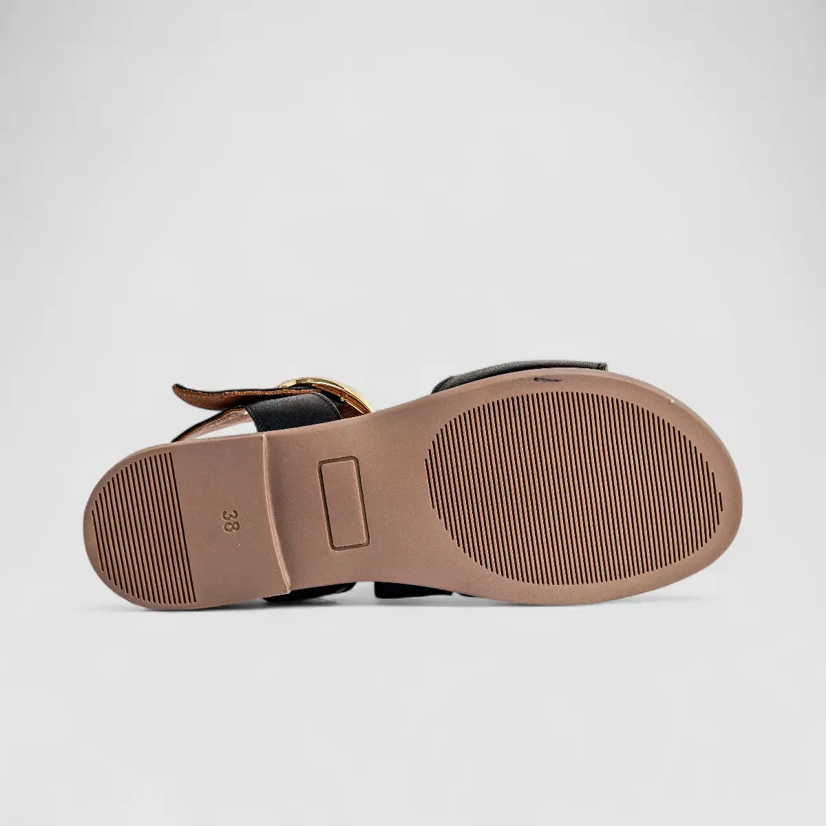 Dimato Ladies Leather Comfort Sandal 080.24495 Black DS217 - Image 4