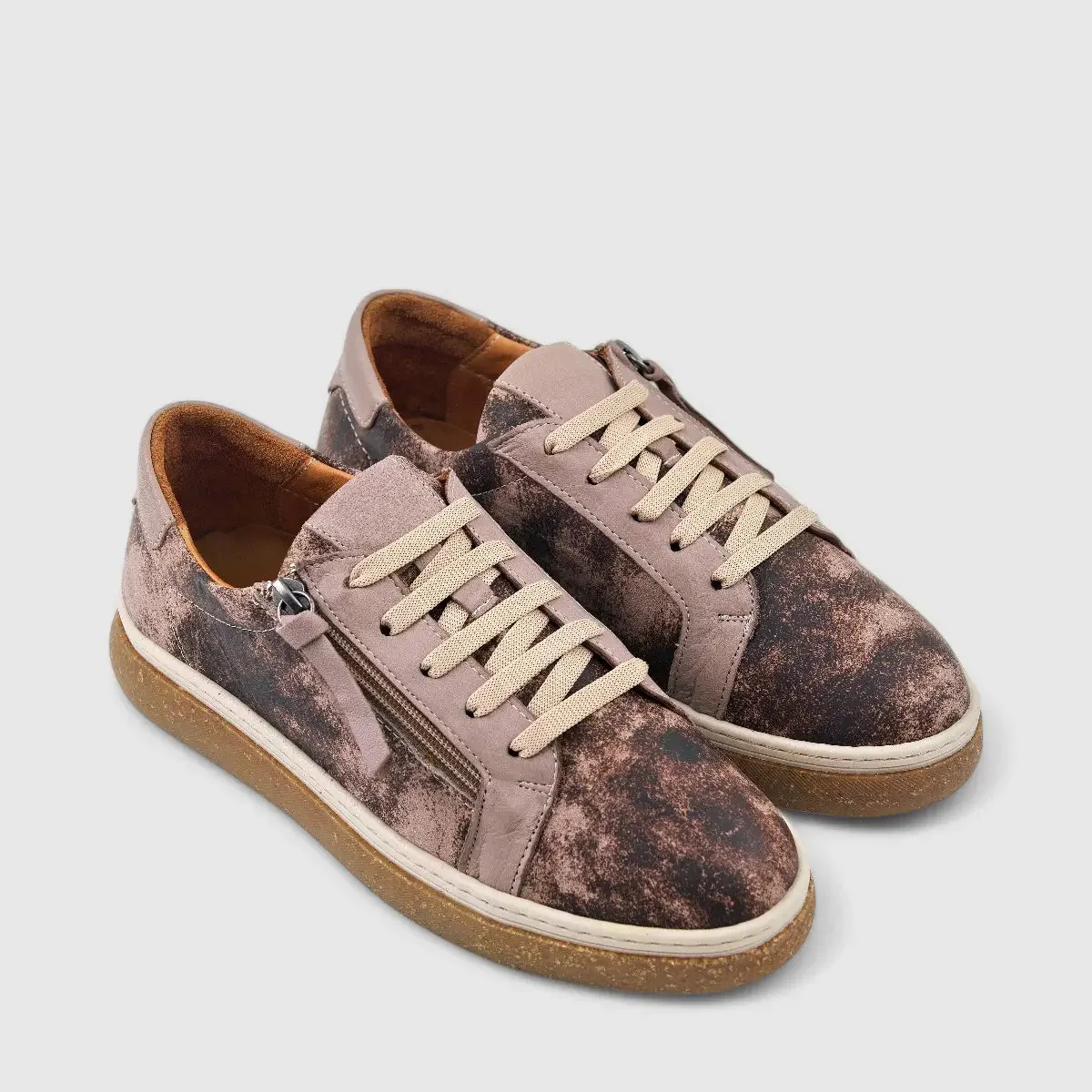 Dimato Leather Casual Sneaker Brown 003.1800 - Image 2