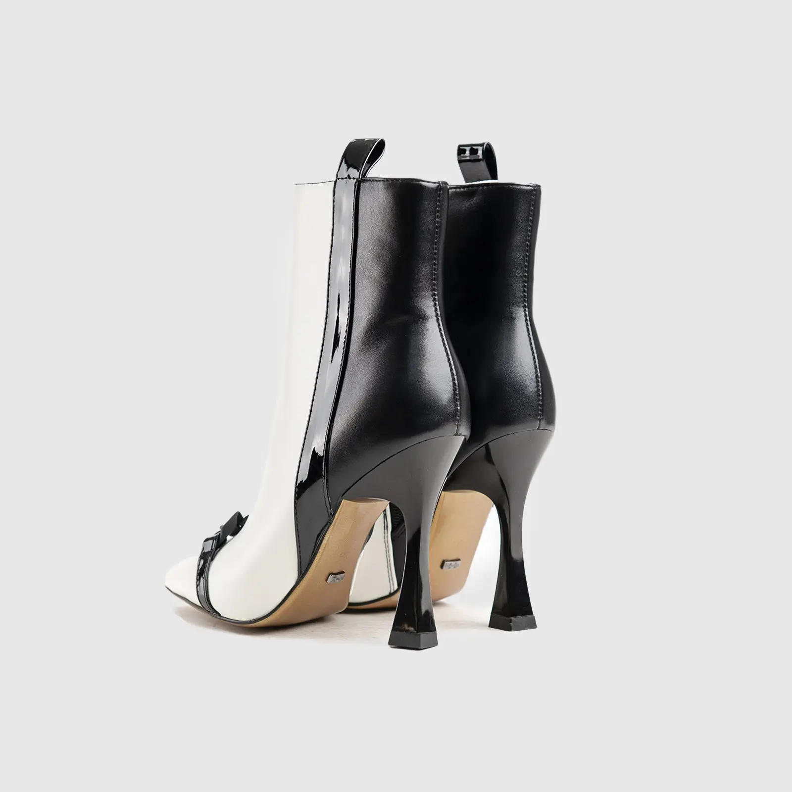 Dress Ankle Boots Black/White Car019 - Image 3