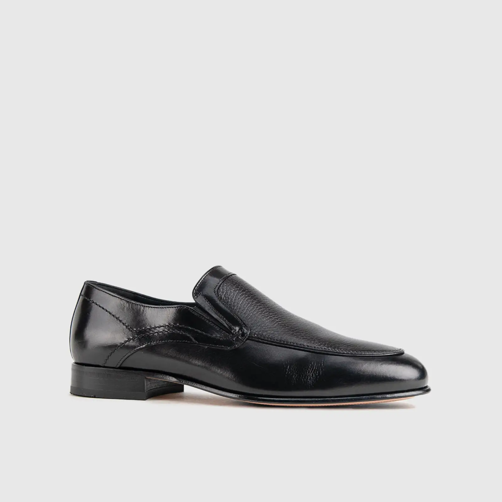 Dress Comfort Slip Ons 6934 Black Deer Skin - Image 2