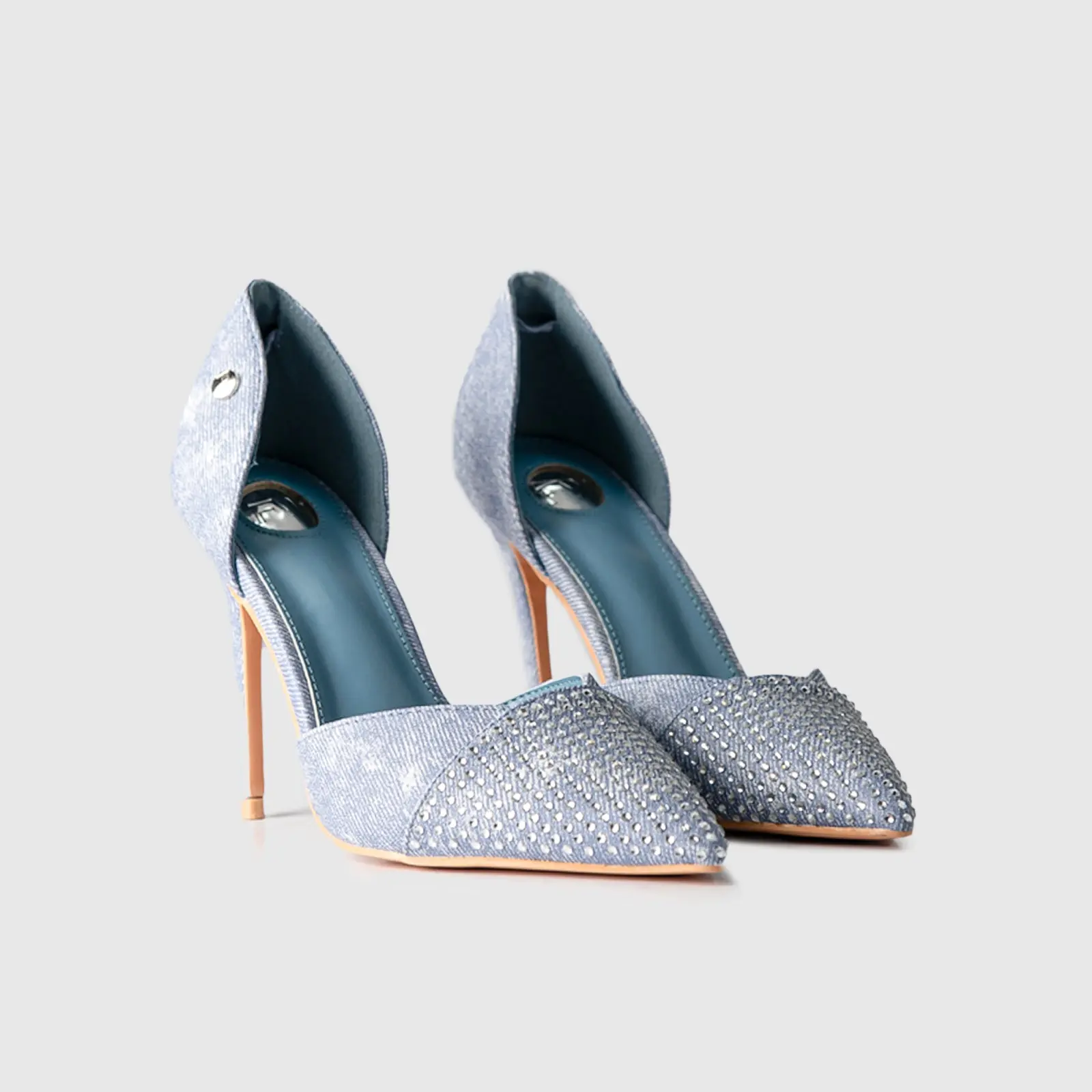 Dress Court Shoe Blue Denim 01592 - Image 2
