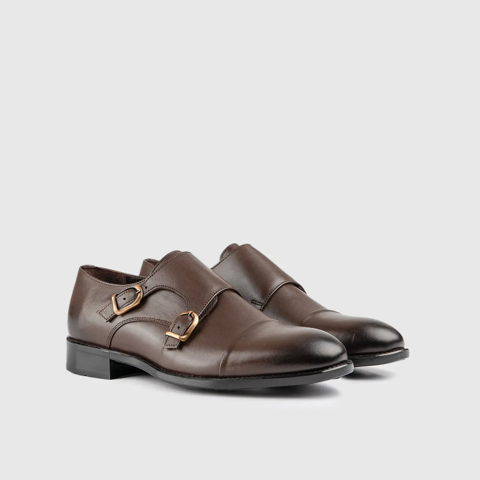 Dress Double Monk Loafers Brown 9769/2 - Image 2