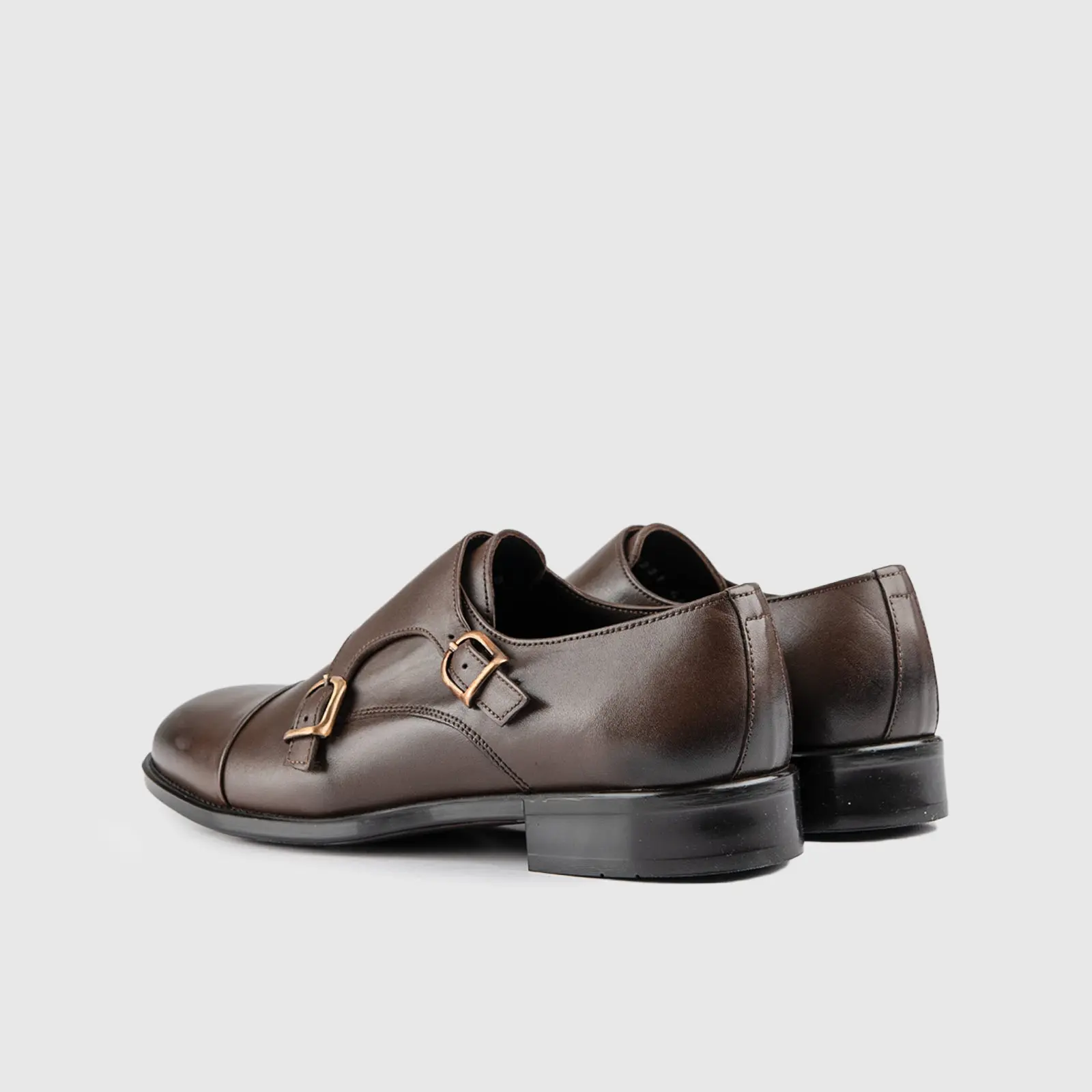 Dress Double Monk Loafers Brown 9769/2 - Image 3