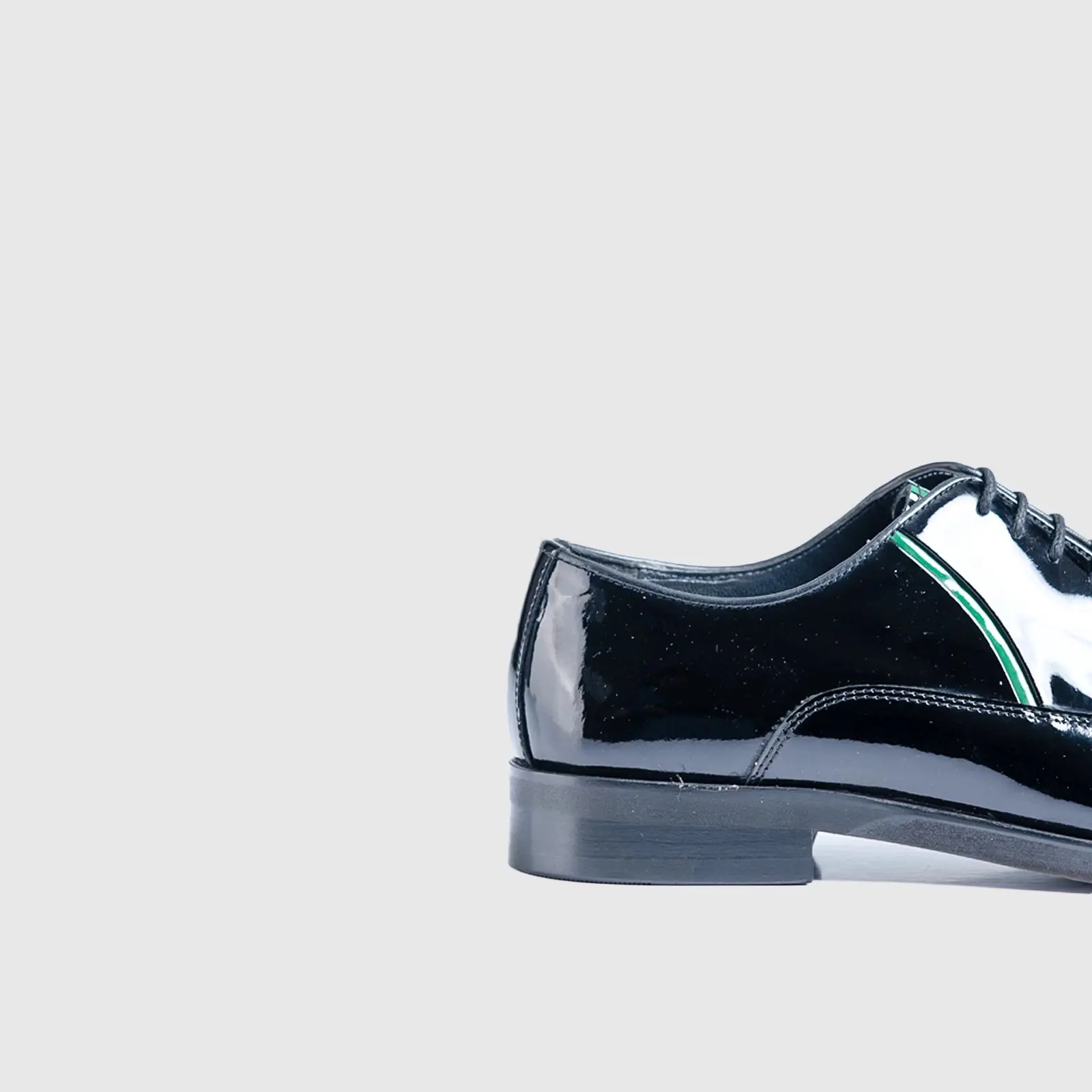 Dress Oxfords 2-690 Black Patent-Green BC32 - Image 5