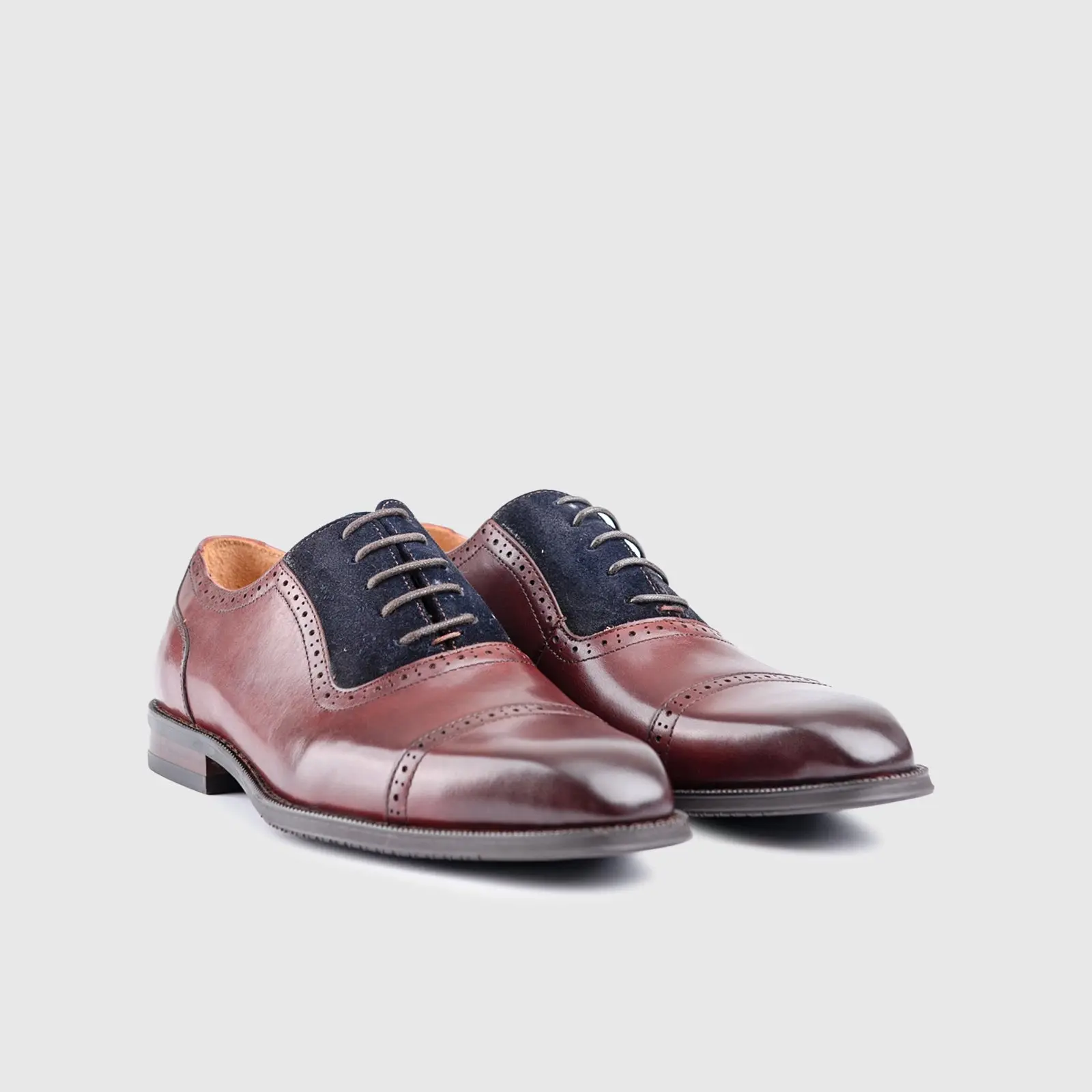 Dress Oxfords Burgandy /Navy EL007 - Image 2