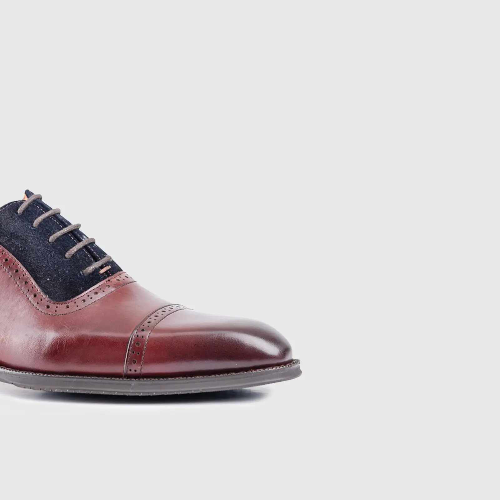 Dress Oxfords Burgandy /Navy EL007 - Image 5