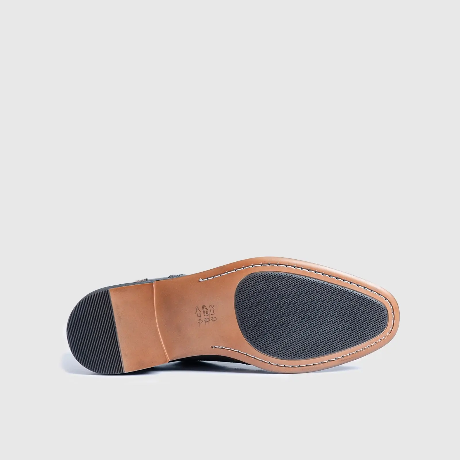 Dress Oxfords Wingtips 123-40 Tan/Grey BC53 - Image 4