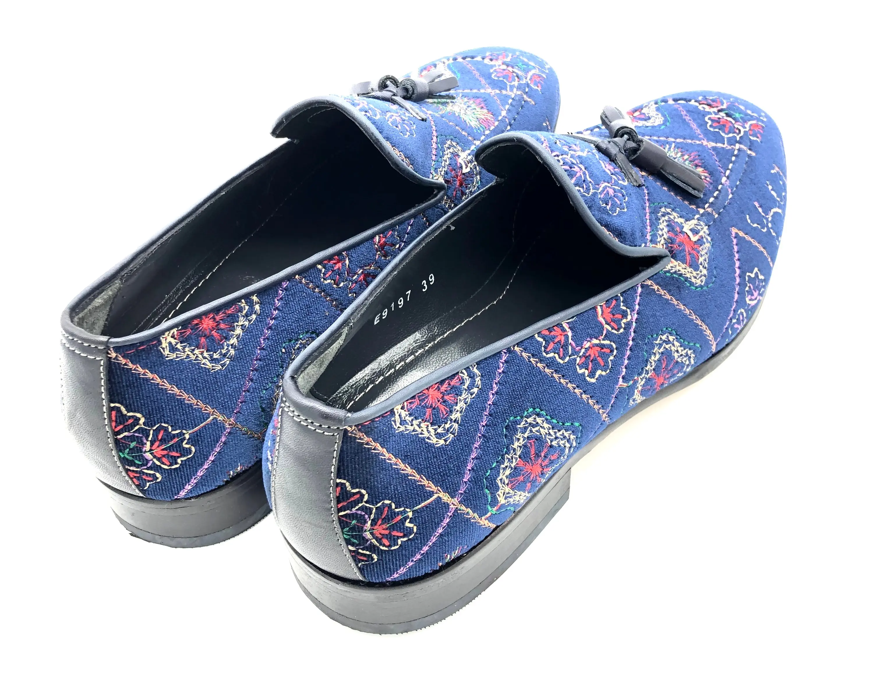 Statement Slip-On Loafers - ELI39 Navy - Image 3
