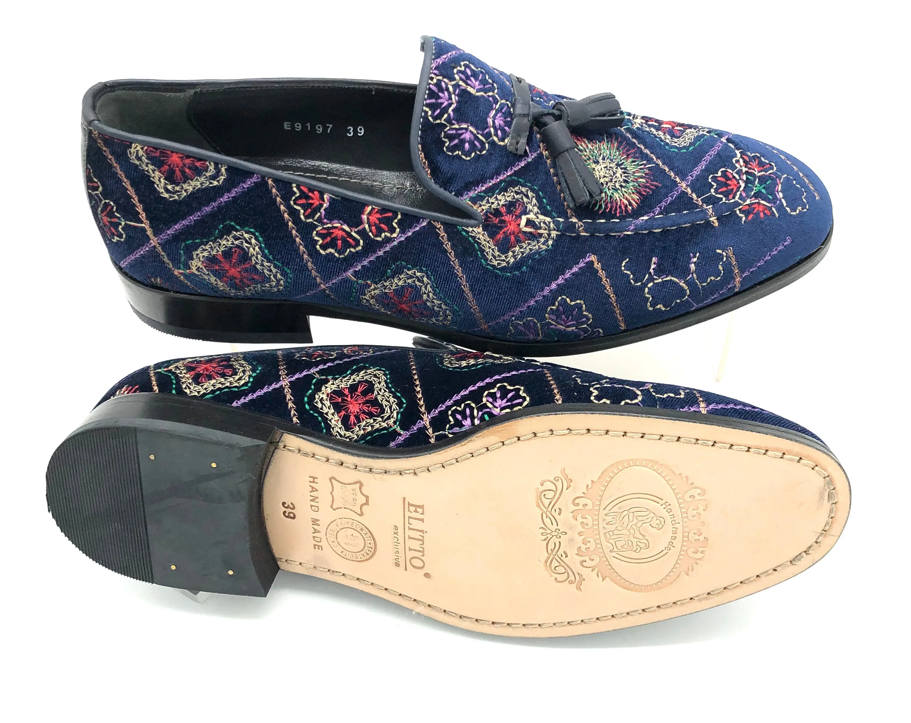 Statement Slip-On Loafers - ELI39 Navy - Image 4