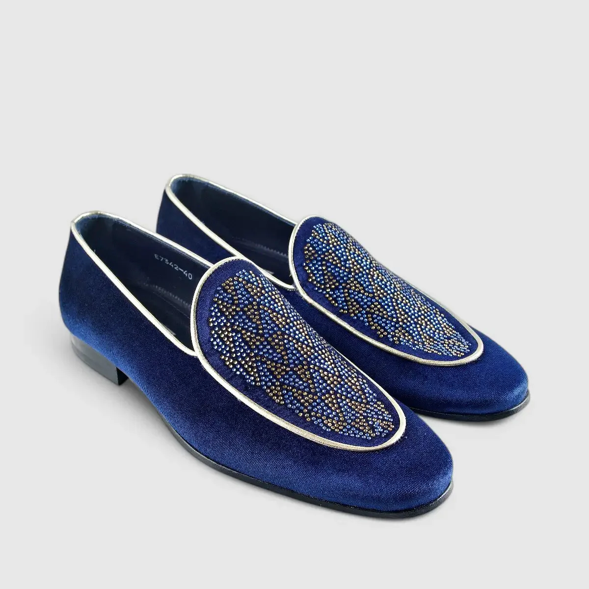 Elitto Bling Dress Loafers 7342 Navy - Image 2
