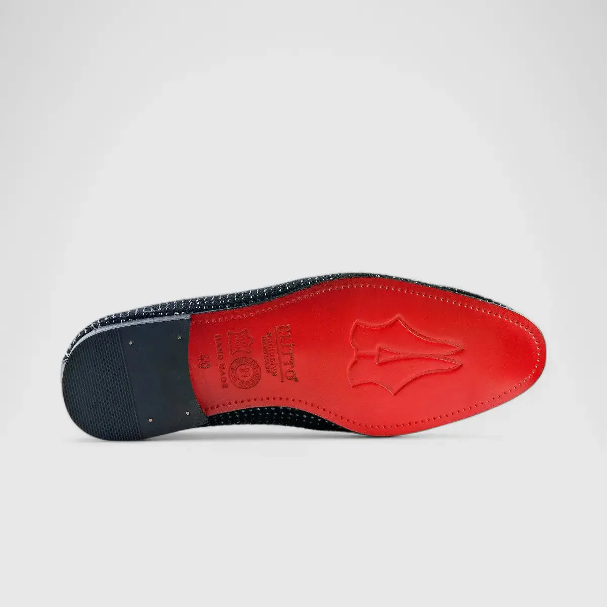 Elitto Bling Dress Loafers E9000 Black Velvet - Image 4