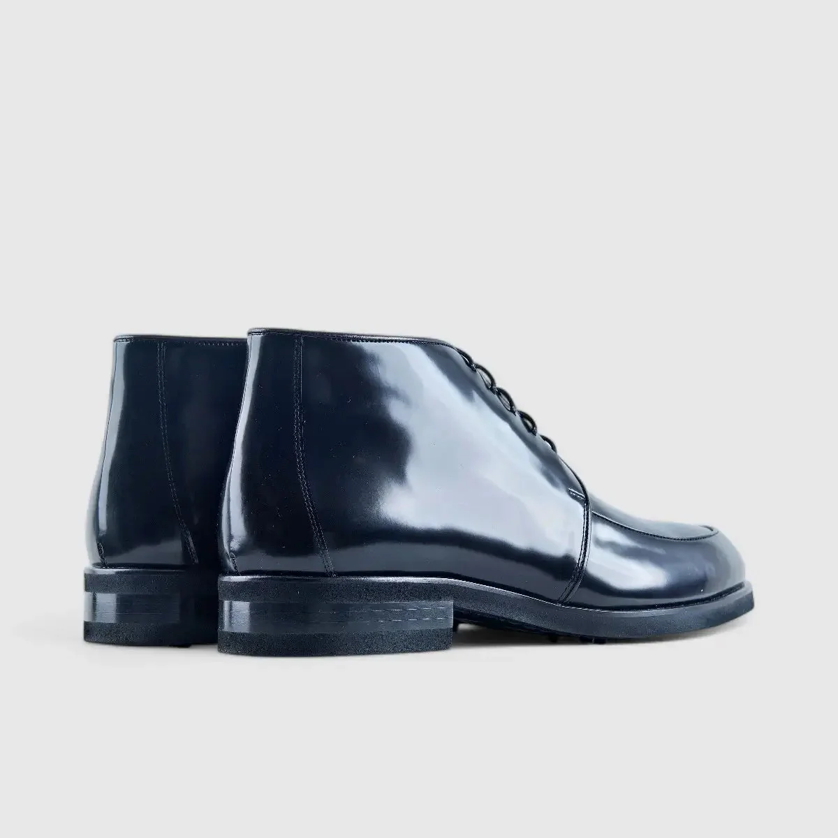 Enrico Cavalli Dress Lace Up Ankle Boot 6882 Black Hi Shine - Image 3
