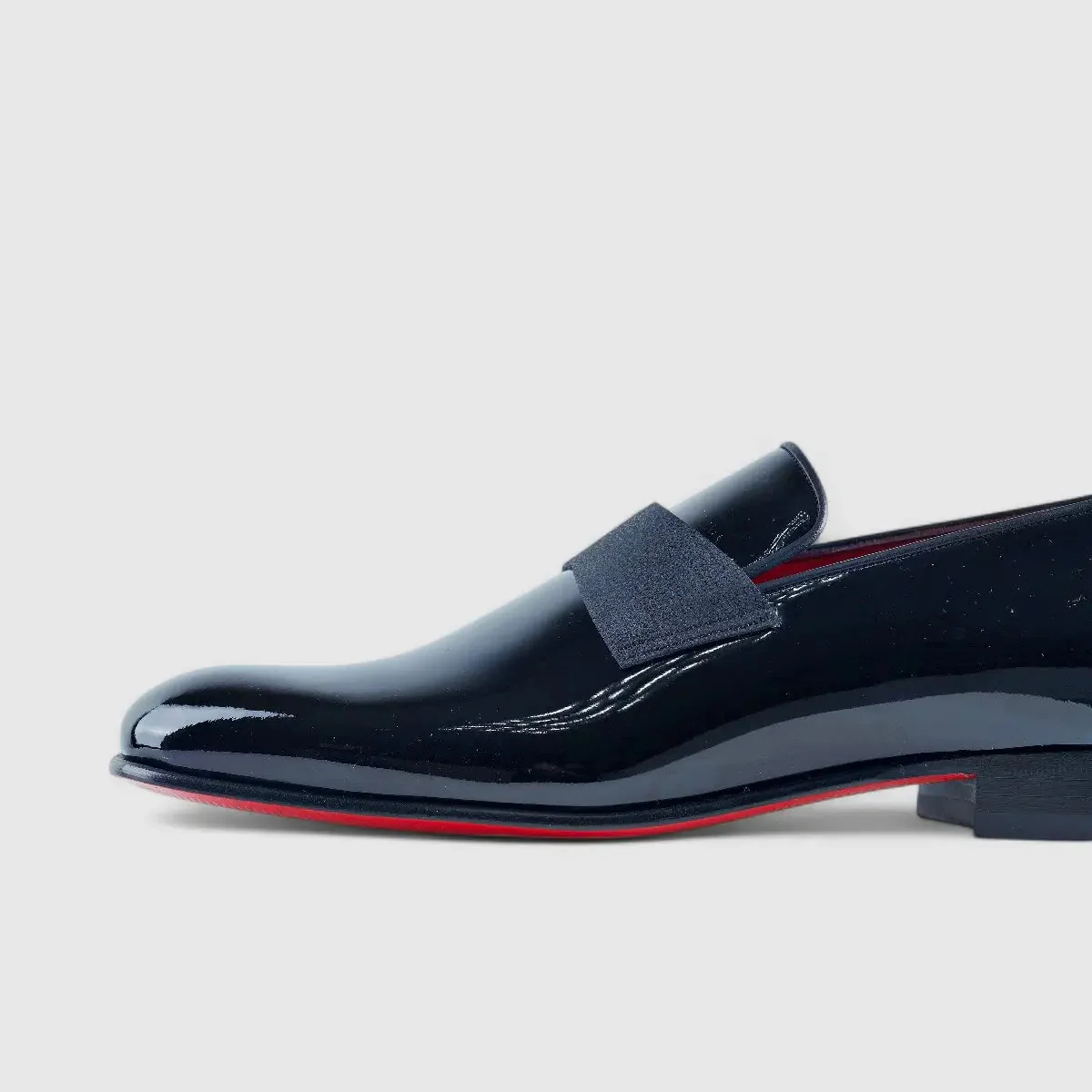 Enrico Cavalli Slip On Dress Loafers 6873 Black Patent - Image 5