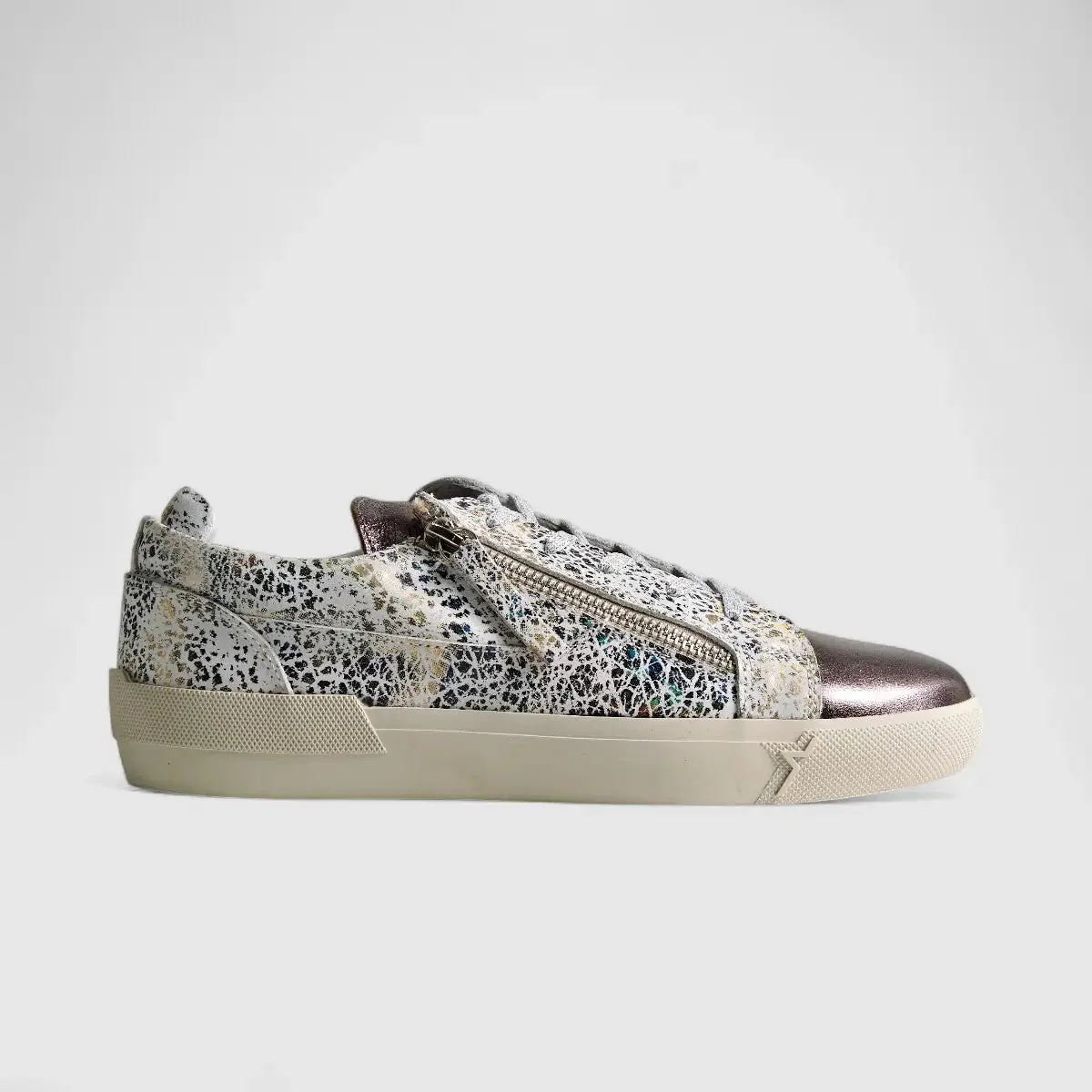 Eternal Ladies Leather Sneaker Gold Platin Hologram 204A3032D