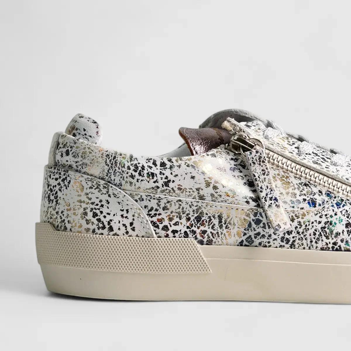 Eternal Ladies Leather Sneaker Gold Platin Hologram 204A3032D - Image 5