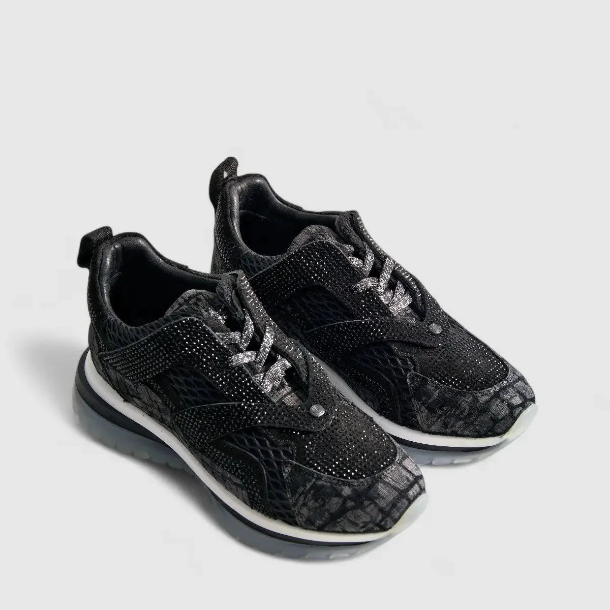 Eternal Ladies Leather Sneaker Black 1703242 - Image 2