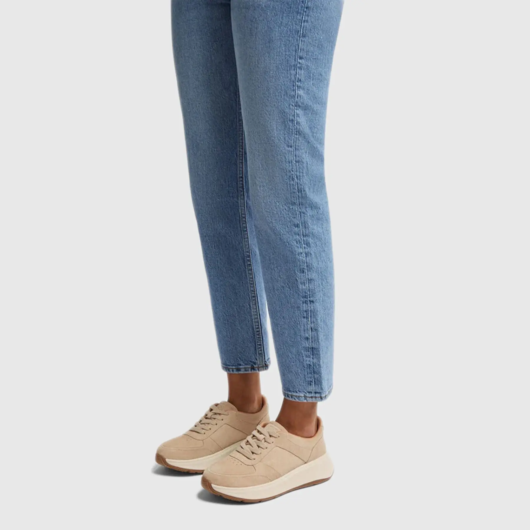 F Mode Flatform Sneaker Beige H07-A94 - Image 5