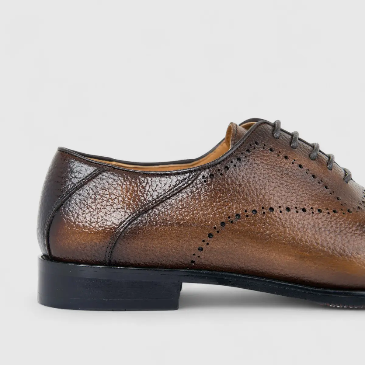 Fabino Men's (UK5 TO UK12) Leather Lace Up M3220151 Brown FB12 - Image 5