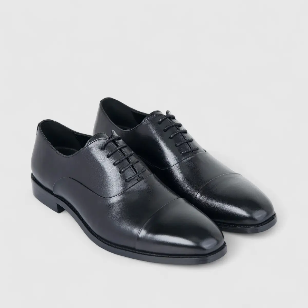 Fabino Men's (UK5 TO UK12) Leather Lace Up M3220161 Black FB7 - Image 2