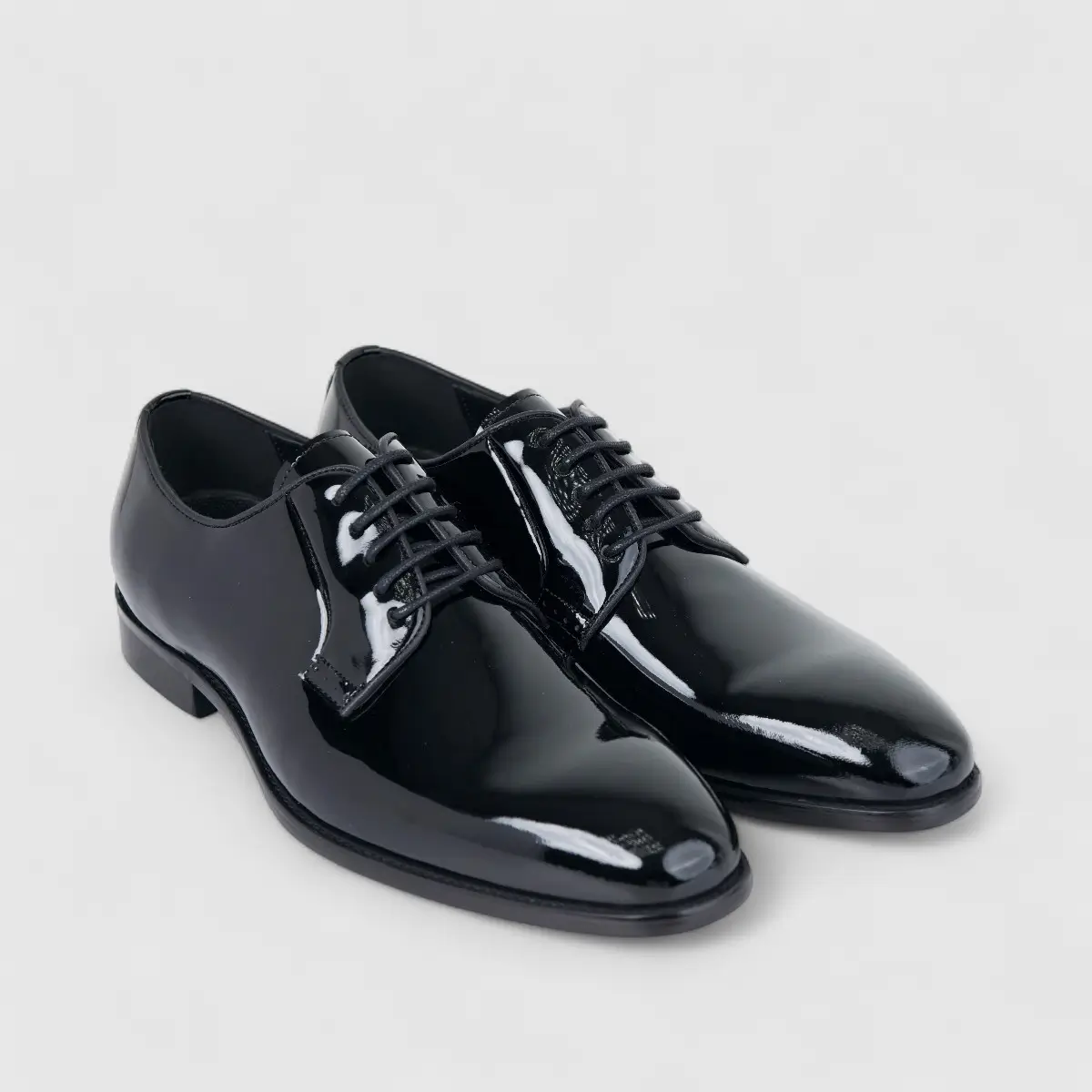 Fabino Men's (UK5 TO UK12) Leather Lace Up M3220162 Black Patent FB11 - Image 2
