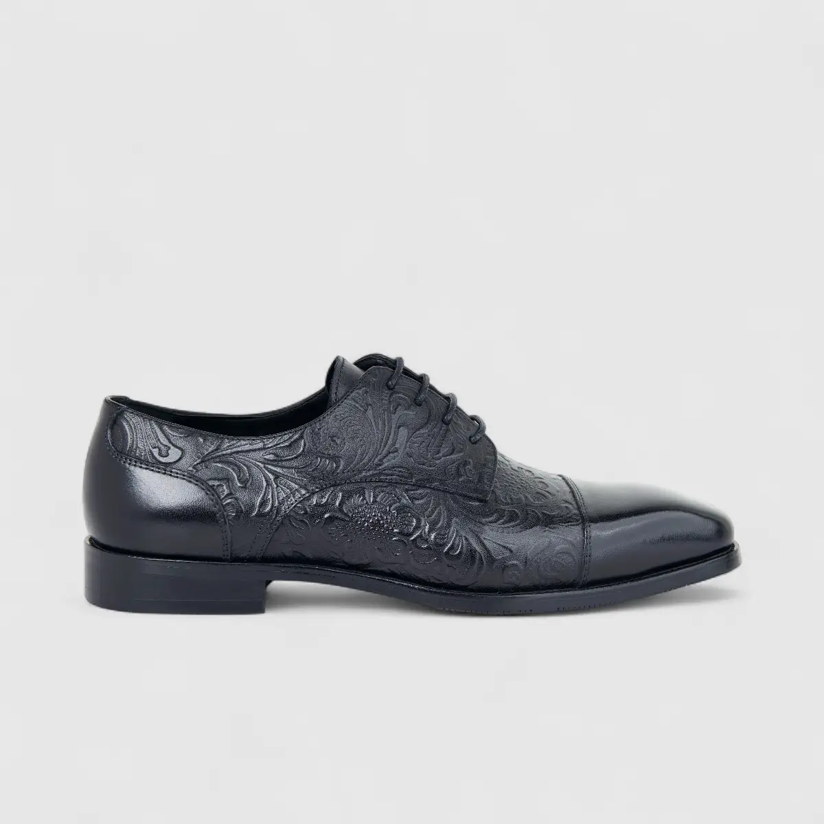 Fabino Men's (UK5 TO UK12) Leather Lace Up M3220170 Black FB5