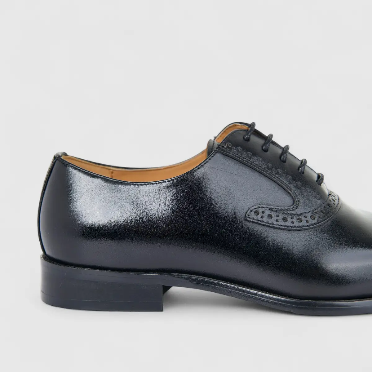 Fabino Men's (UK5 TO UK12) Leather Lace Up M3220187 Black FB1 - Image 5