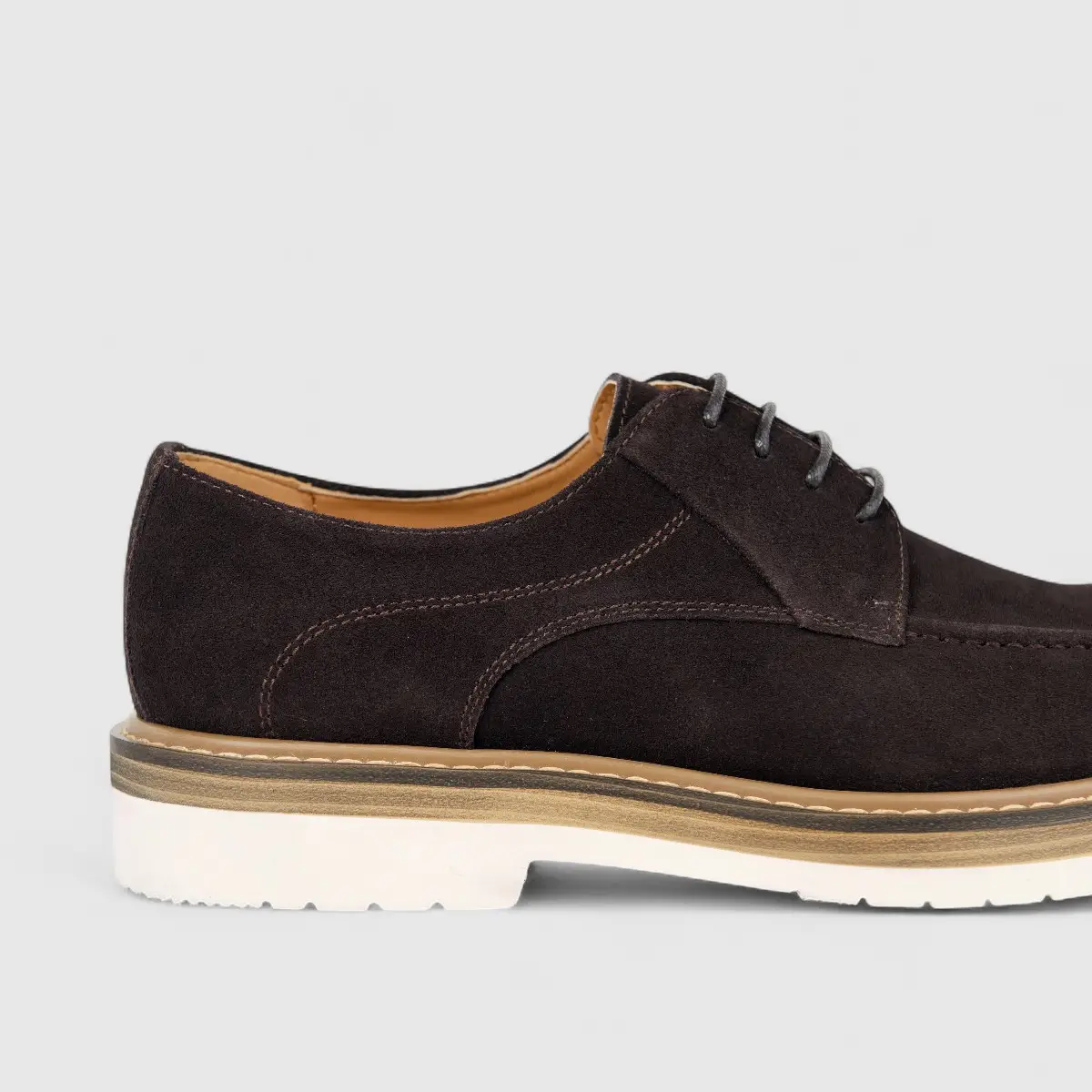 Fabino Men's (UK5 TO UK12) Chunky Sole Suede Lace Up M3220184 Chocolate FB17 - Image 5