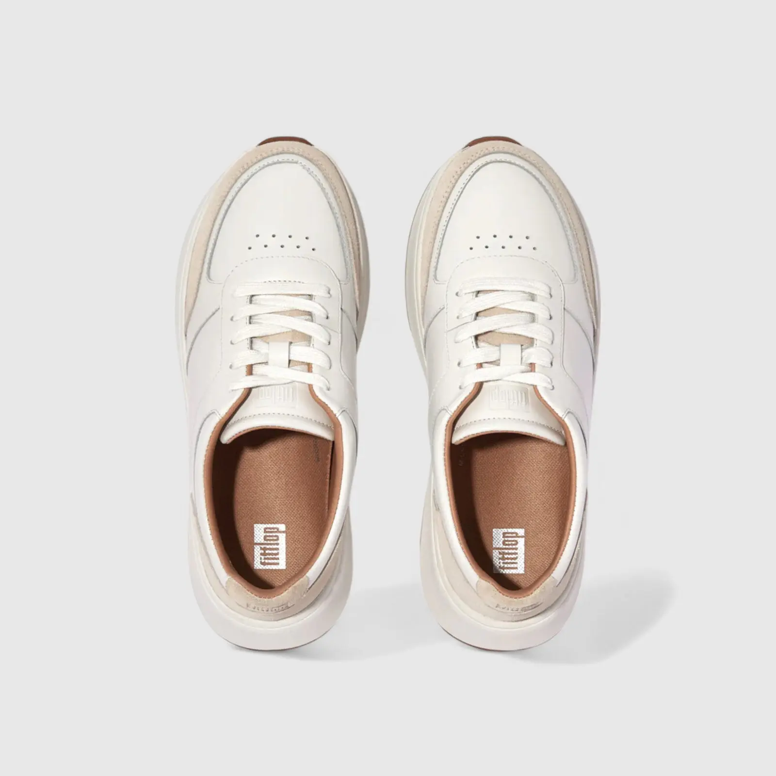 Fit Flops F-Mode Flatform Sneaker White IK8-646 - Image 4