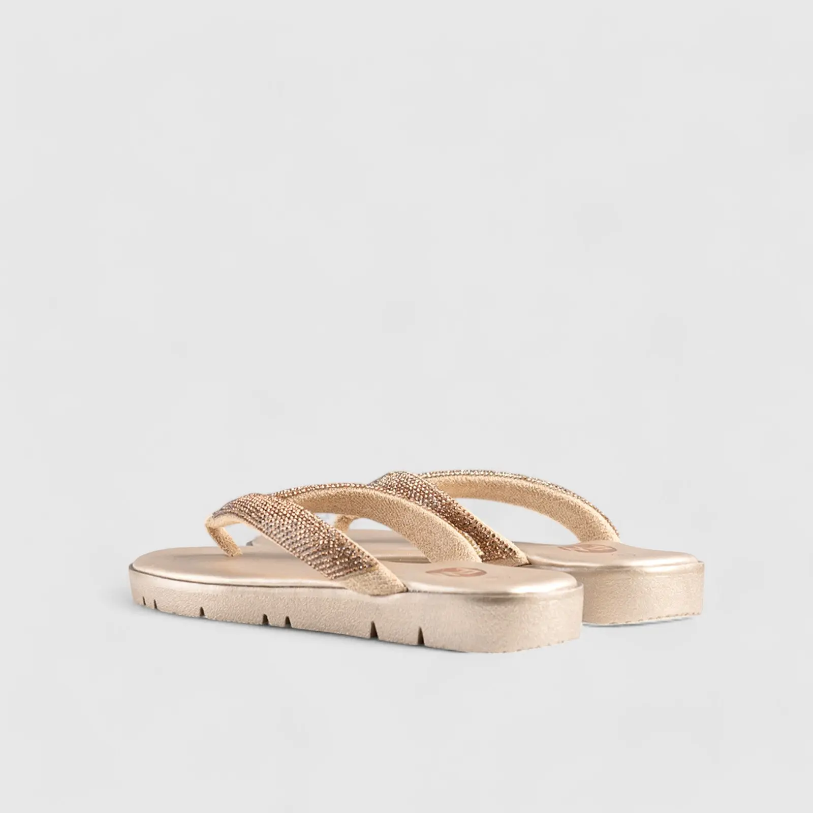 Flat Bling Sandal Gold 01639 - Image 3