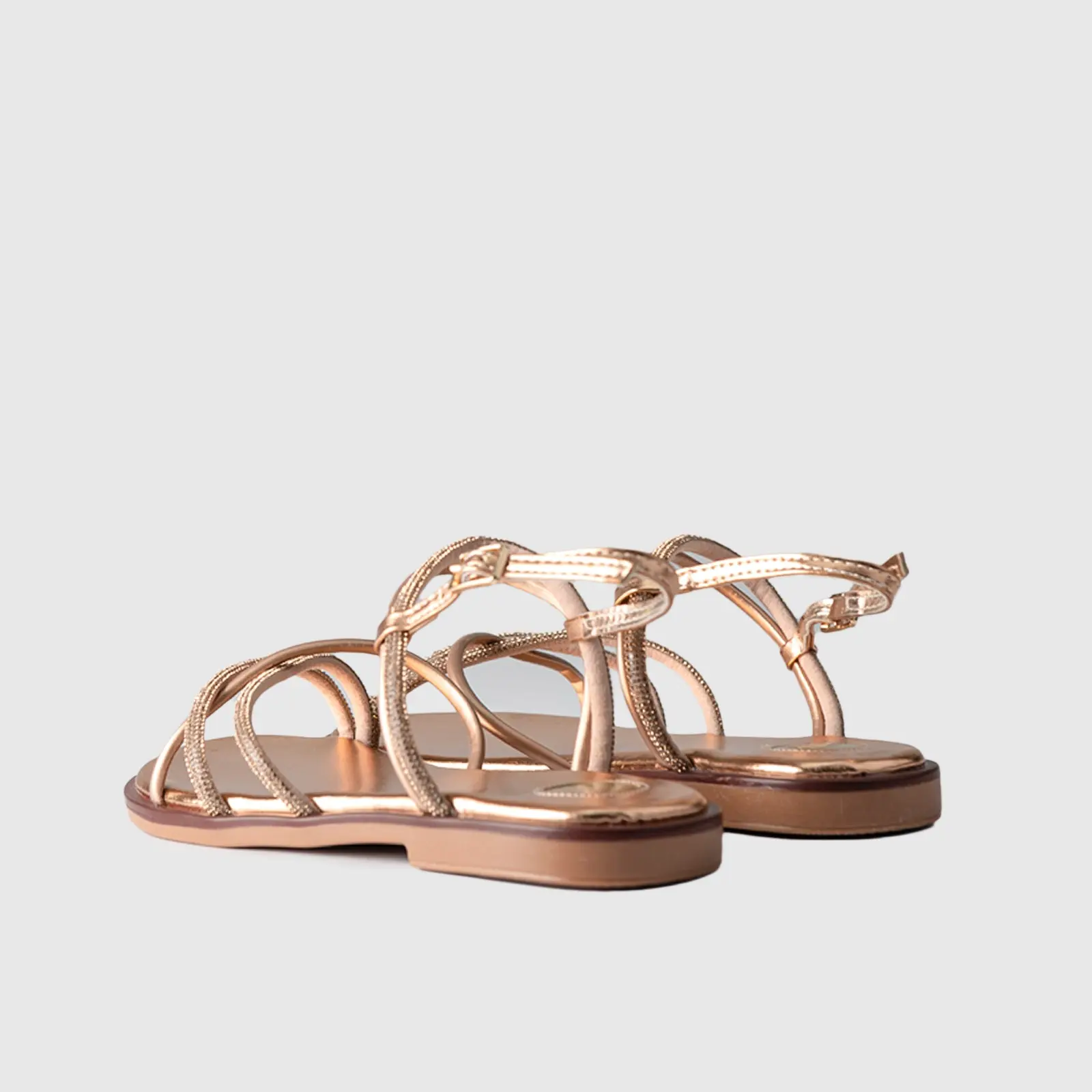 Flat Dress Sandal 01617 Gold - Image 3