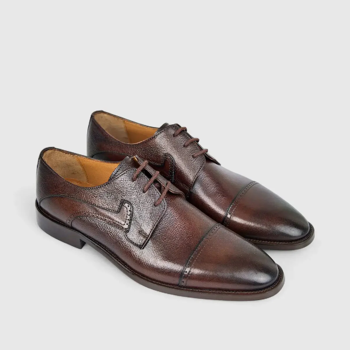 Florsheim Imperial Men's Derby Lace Up Toe Cap Izmit 1-397/216 Chocolate EL25 - Image 2