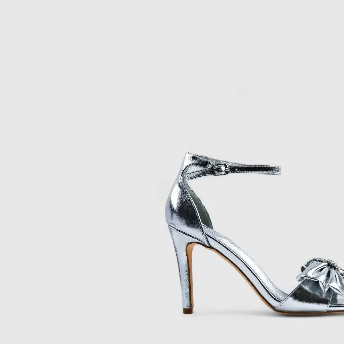 Footwork Dress Block Heel Evening Sandal Silver 01683 - Image 4