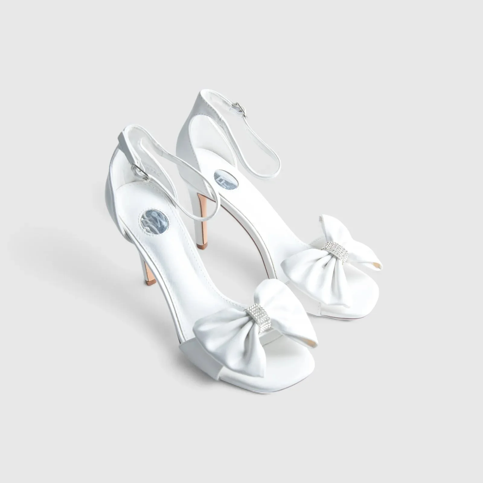 Footwork Dress Block Heel Evening Sandal White 01683 - Image 2