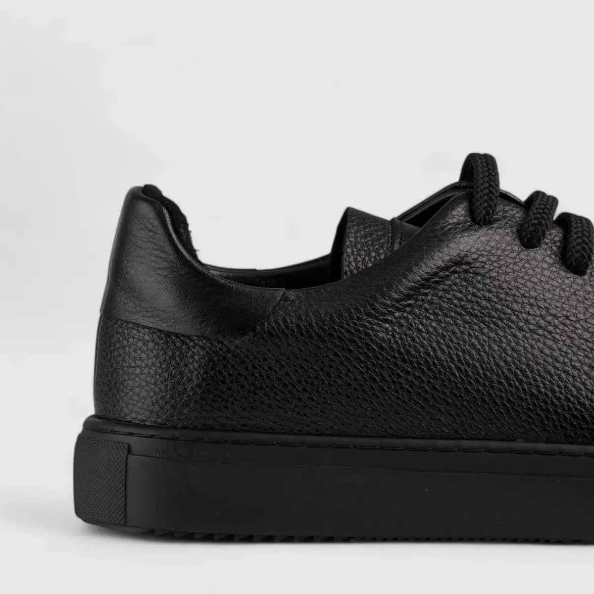 Formales Lace Up Leather Sneaker Black 4289 - Image 5