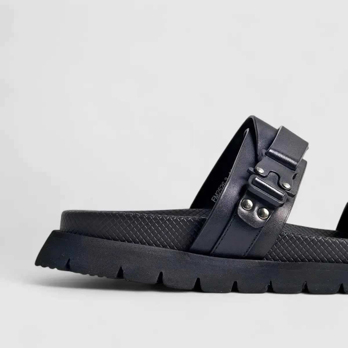 Formales Leather Sandal FM2526-3 Black FS3 - Image 5