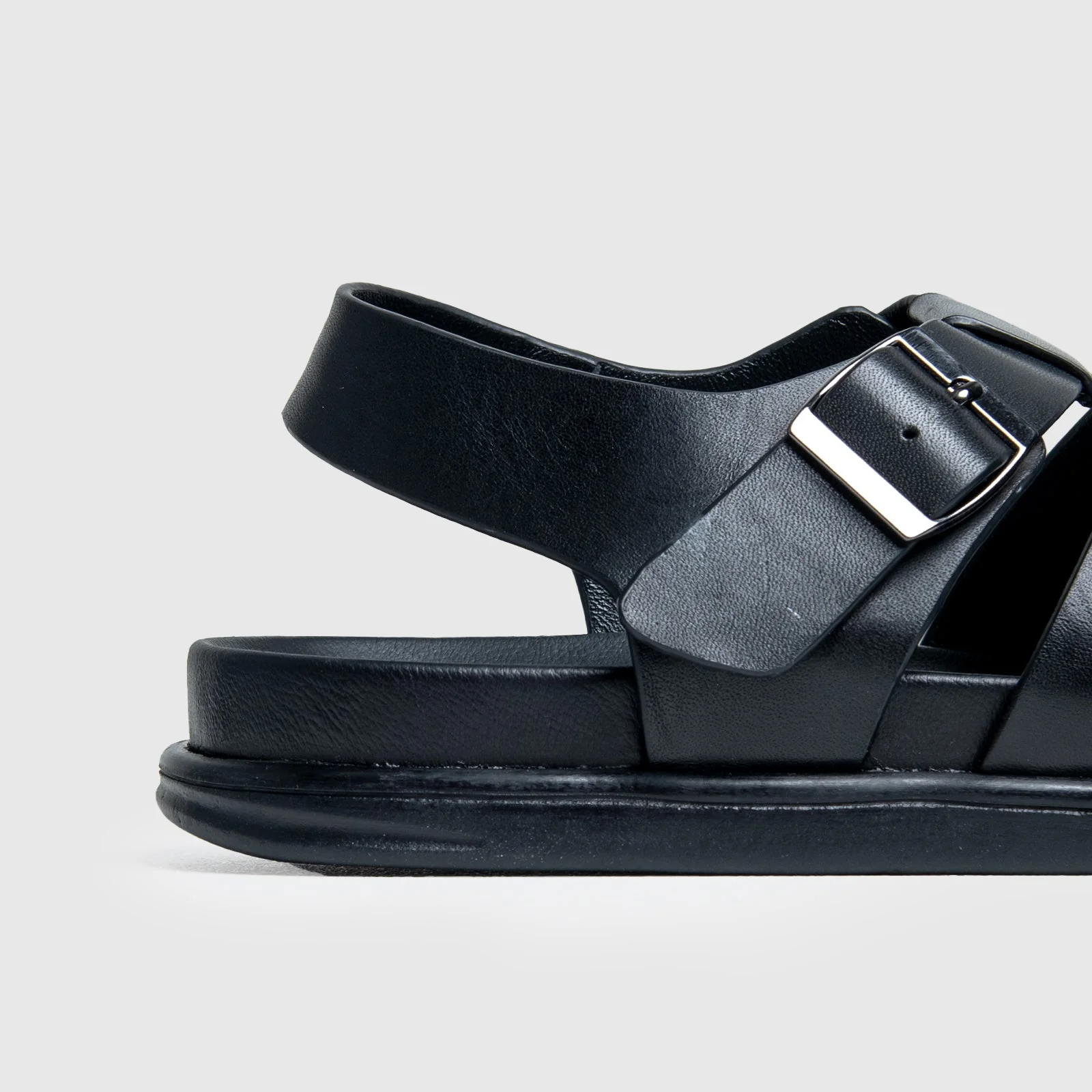 Formales Leather Sandal FM2526-7 Black FS7 - Image 4