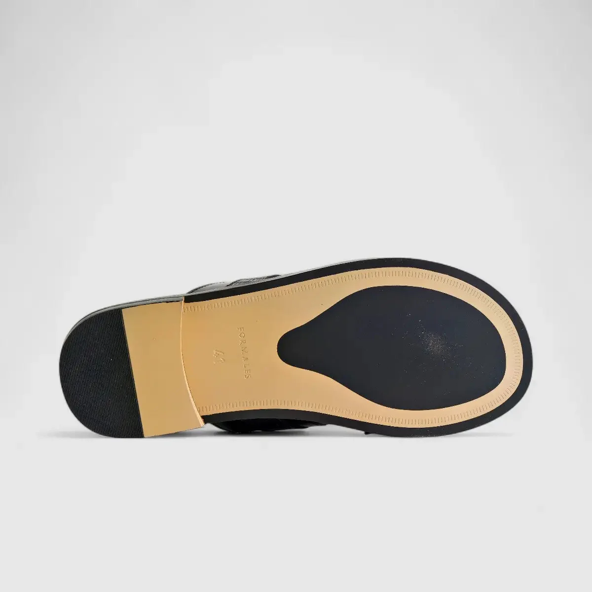 Formales Leather Sandal FM2526-12 Black FS12 - Image 4