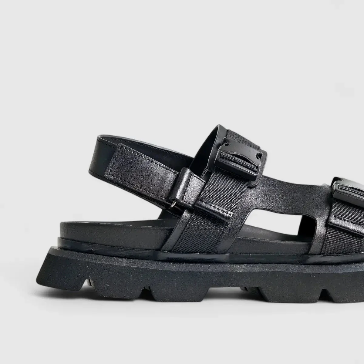 Formales Leather Sandal FM2526-13 Black FS13 - Image 5