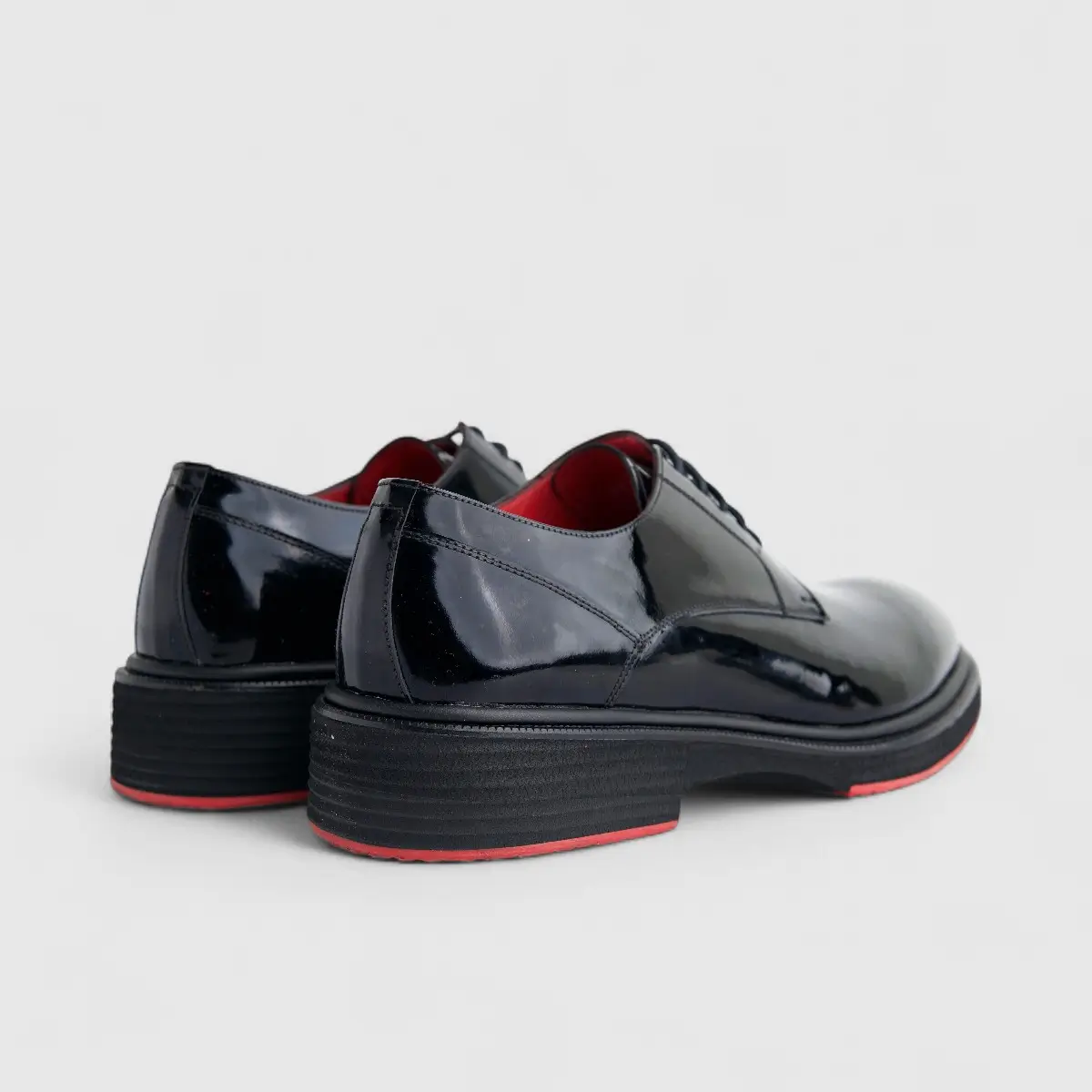 Formales Men's (UK4 TO UK12) Leather Chunky Sole Lace Up 0234 Black Patent FC139 - Image 3