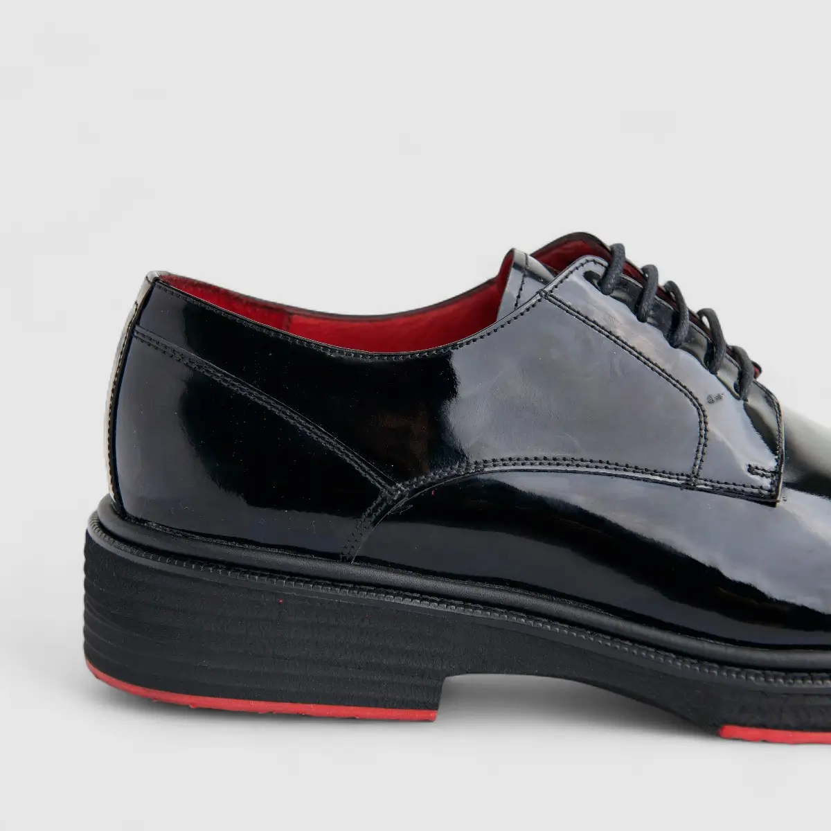Formales Men's (UK4 TO UK12) Leather Chunky Sole Lace Up 0234 Black Patent FC139 - Image 5