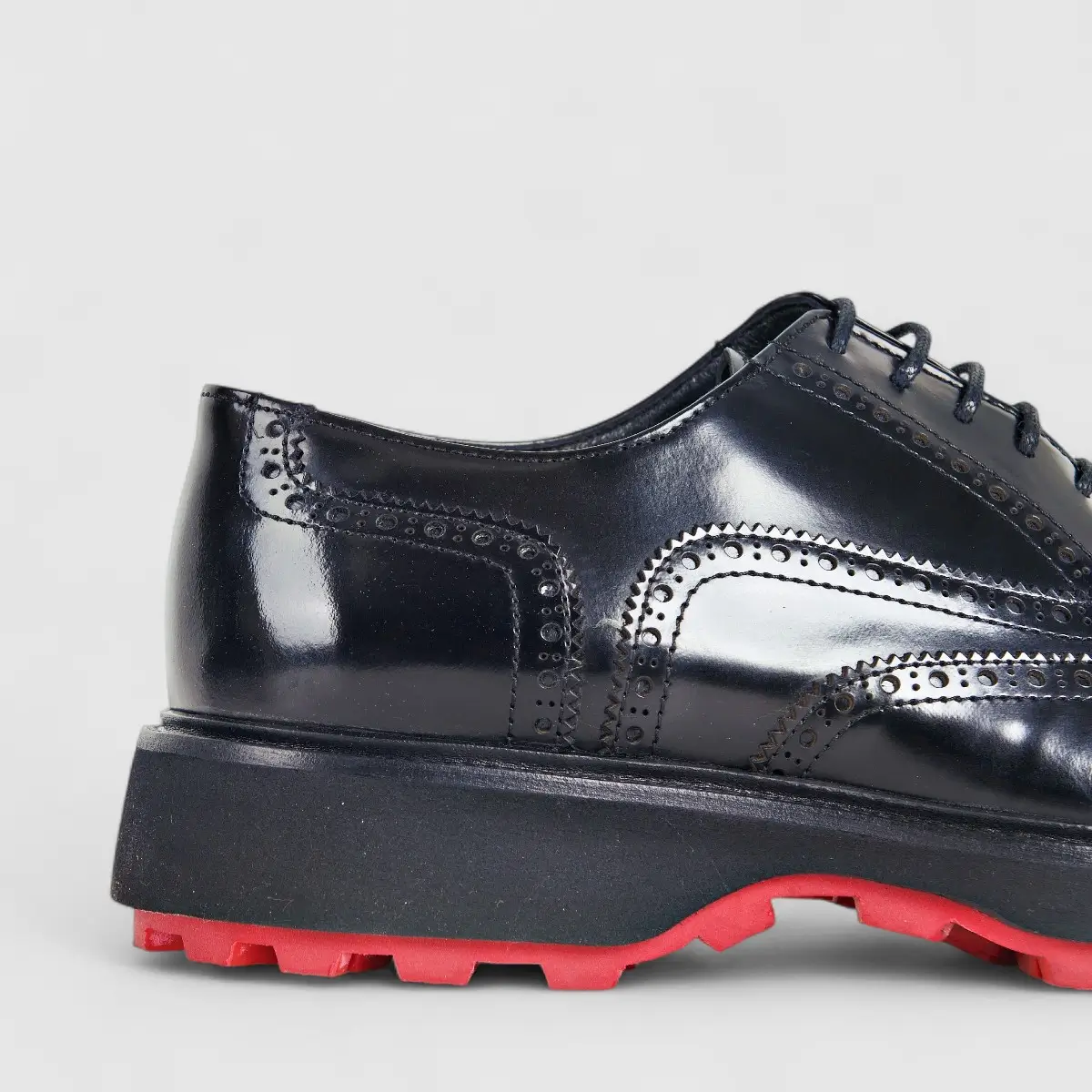 Formales Men's Leather Chunky Sole Lace Up Brouge 6849 Black FC115 - Image 5