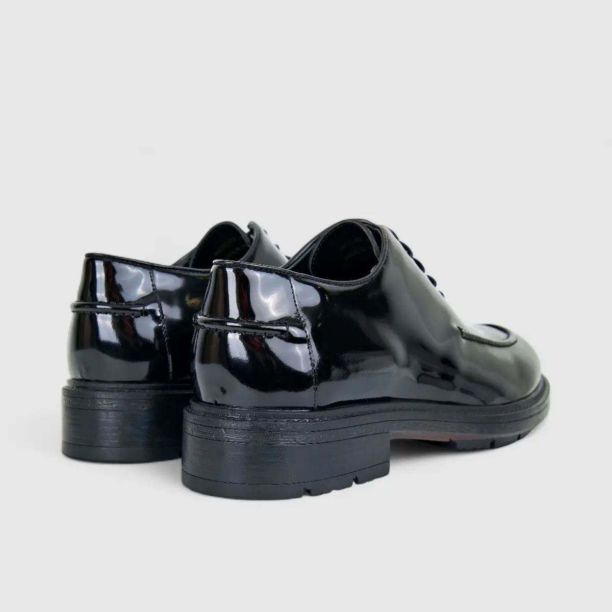 Formales Mens Leather Chunky Sole Lace Up FM2025-832 Black FK20 - Image 3