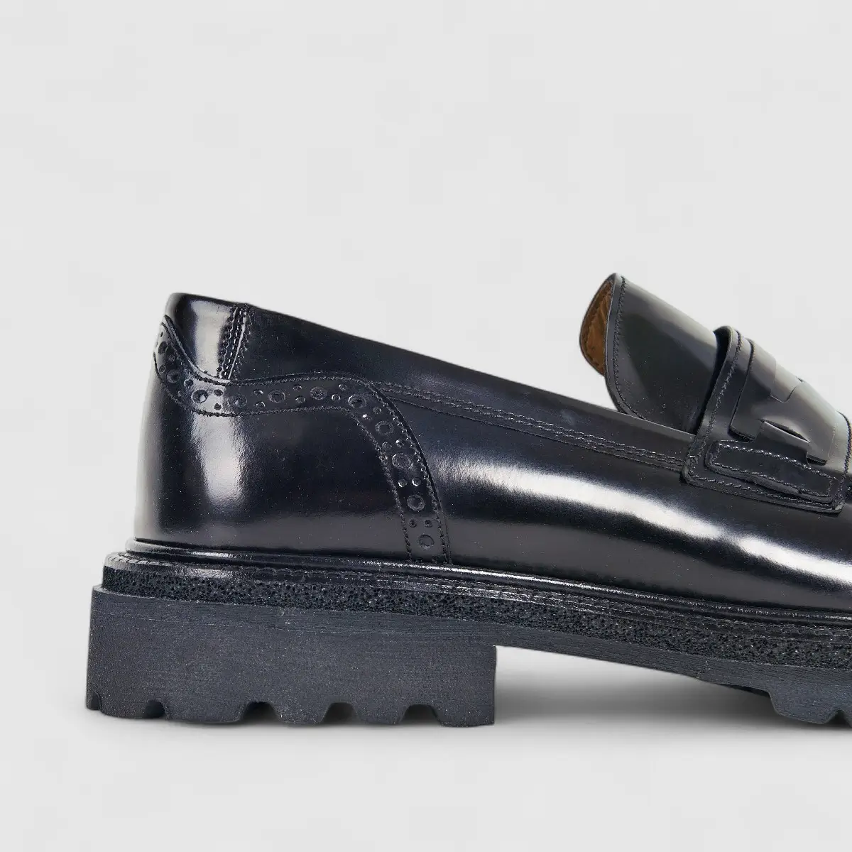 Formales Men's Leather Chunky Sole Slip On Black 0477 FC118 - Image 5