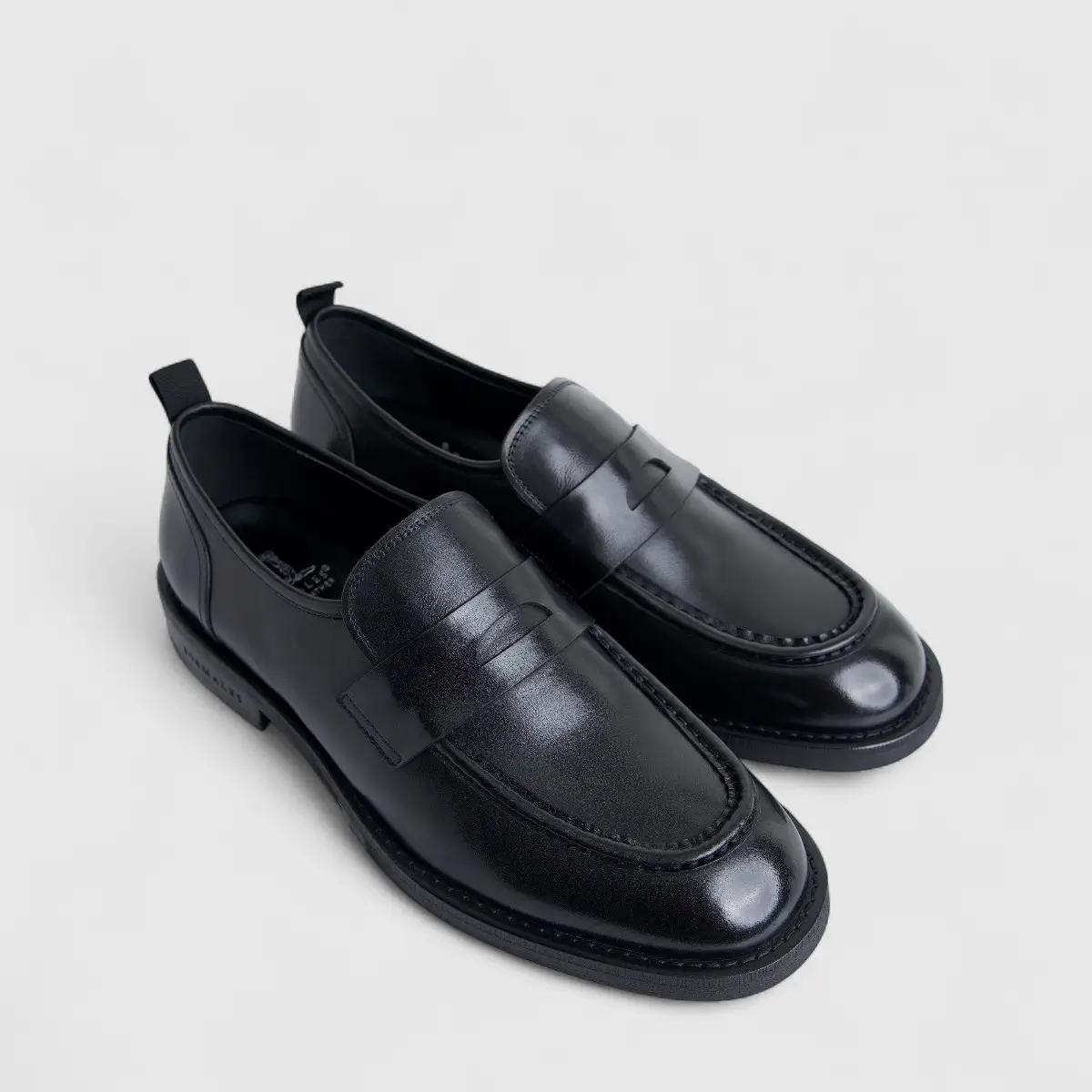 Formales Men's Leather Chunky Sole Slip On FM2025-841 Black FK38 - Image 2