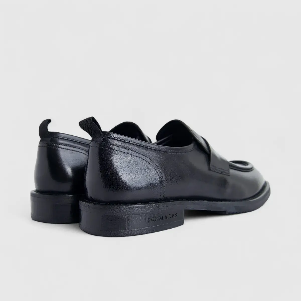 Formales Men's Leather Chunky Sole Slip On FM2025-841 Black FK38 - Image 3