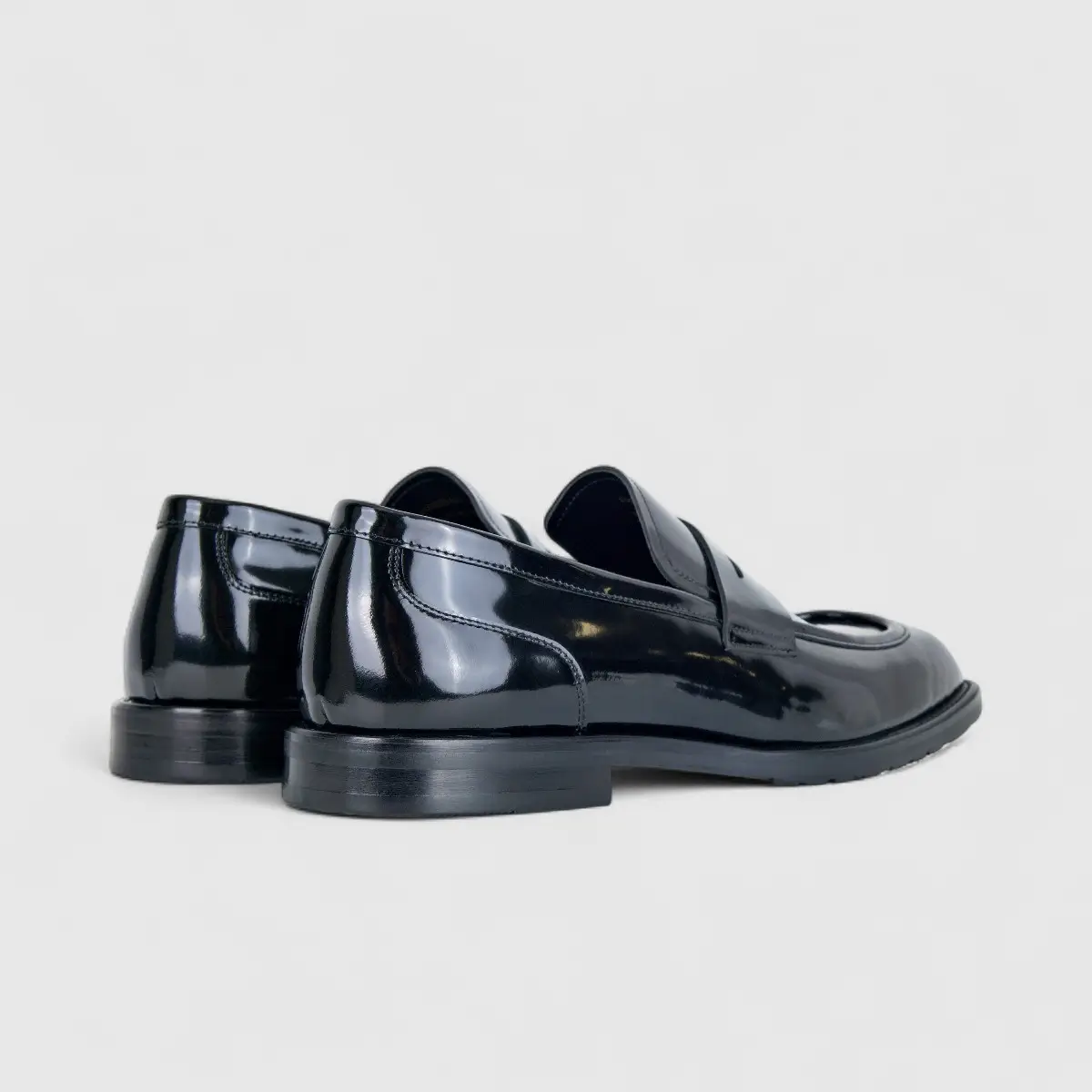Formales Men's Leather Chunky Sole Slip On FM2025-842 Black FK11 - Image 3