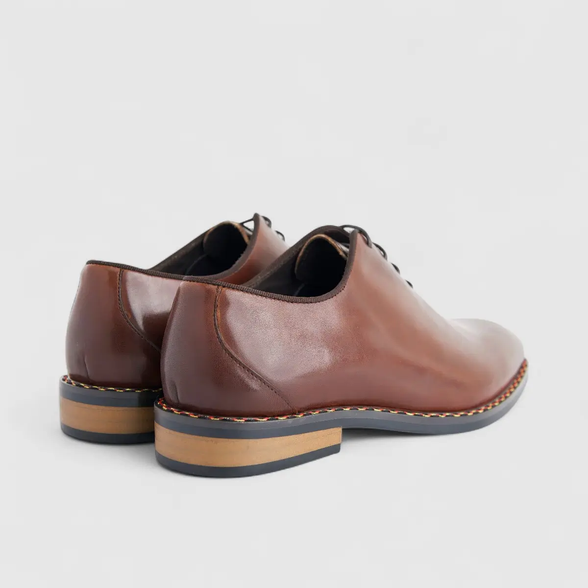 Formales Men's Leather Lace Up AAD33-1 Brown EL132 - Image 3